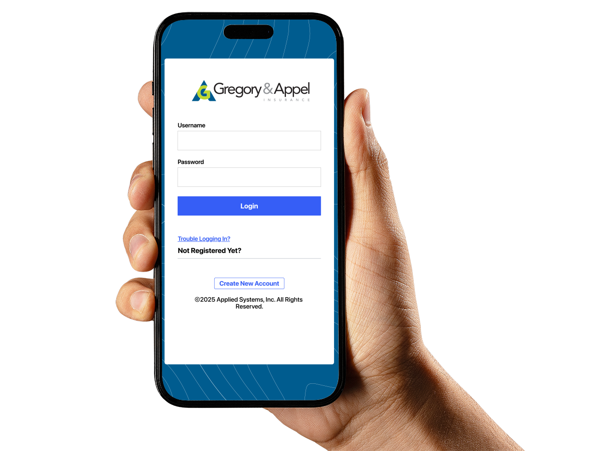 hand holding a smartphone showing the login page for CSR24 app