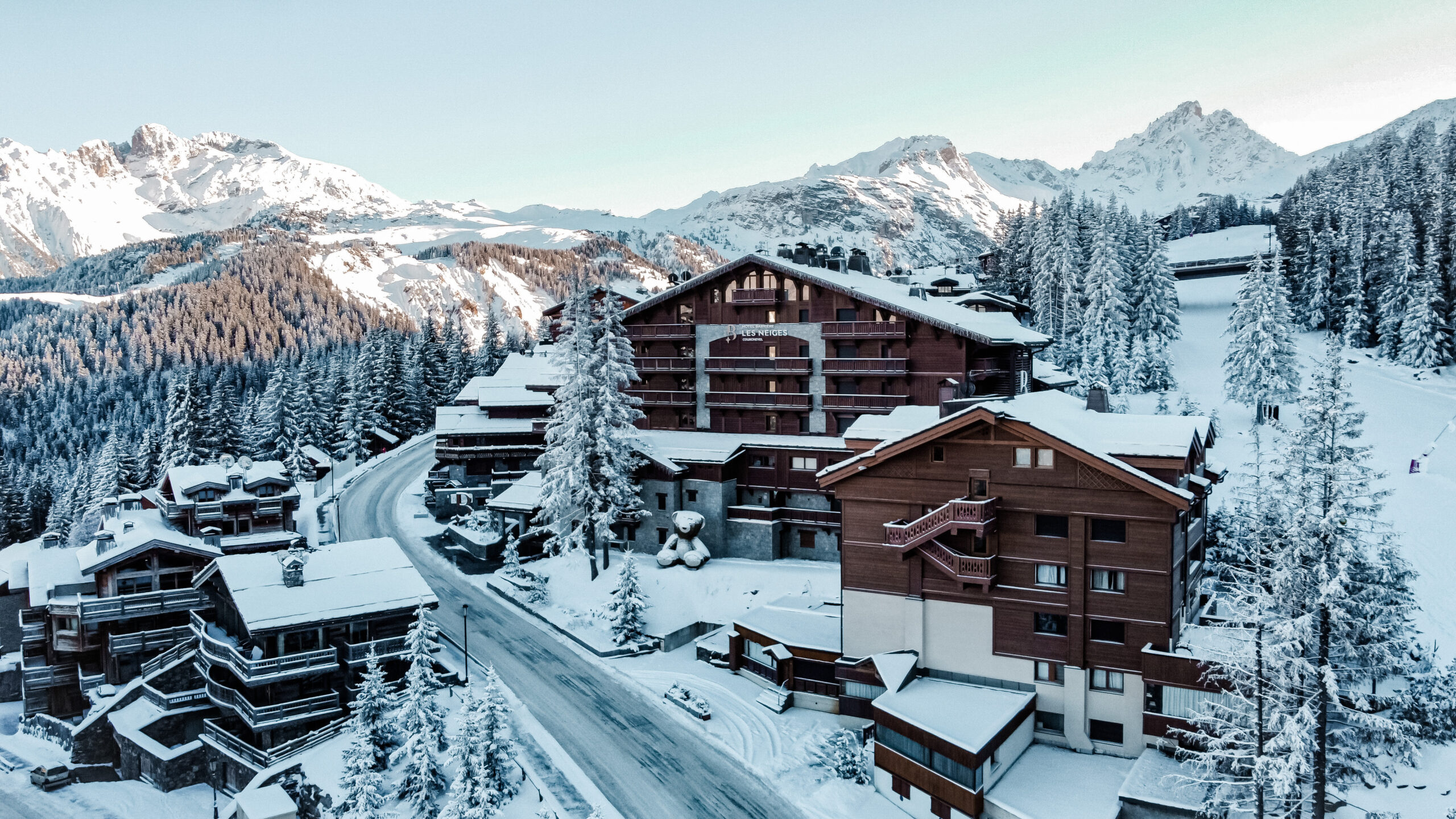Ski resort in winter